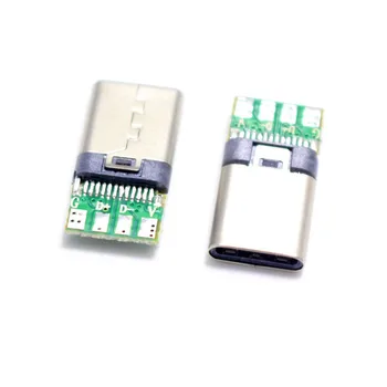 10pcs DIY OTG USB-3.1 Varjenje Moški jack Vtič USB 3.1 Tip C Priključek s PCB Board Svečke Podatkov Line Terminali za Android