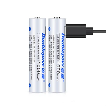 10pcs/veliko Izvirnih 1,5 v 1000mWh AAA baterije za ponovno polnjenje USB polnilna litij baterija primerna za mikrofon kamera