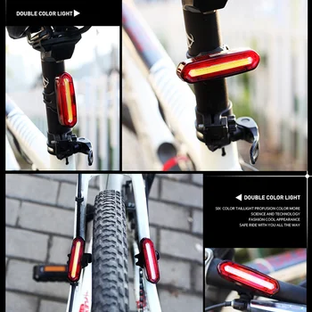 120 Lumnov Nepremočljiva MTB Kolo Svetlobe Izposoja Luč USB Polnilne Kolo Zadnje Luči LED Svetilka Kolesarjenje kolesarska Oprema