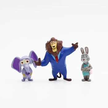 12pcs/set Disney Pixar Noro Živali Mesto Zootopia Zootropolis igrača Dejanje Slika lutka Judy anime cosplay otrok PVC igrač darilo