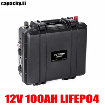 12V lifepo4 baterije za ponovno polnjenje 100ah 200AH fosforjeva kislina RV baterije z BMS in vžigalnik za RV in inverter