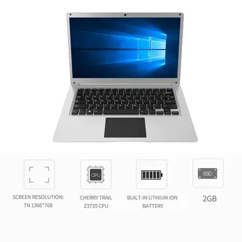14.1-Palčni 64GB 4GB RAM ROM Apollo Jezero N3350 CPU Zvezek windows10 Laptop Študent Netbook z linija WIFI Za študente
