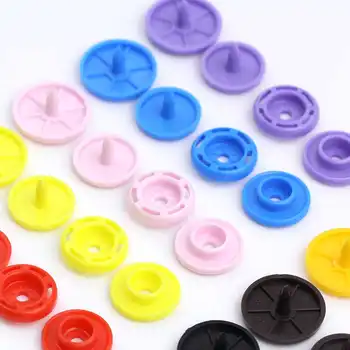 150Set 15 barve DIY Oblačila T5 Plastične Zadrge Snap Smolo Pritisnite Stud Krpo Komplet orodij