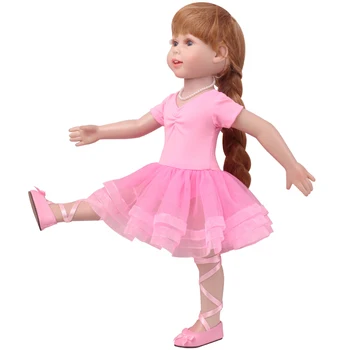 18 inch Dekleta lutka Balet obleko mehurček krilo Ameriški novorojenčka oblačila, Otroške igrače fit 43 cm lutke otroka c767
