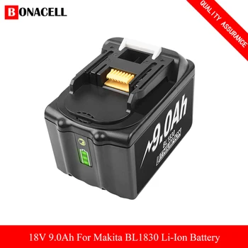 18V 9.0 Ah Li-Ion BL1830B Baterija za ponovno Polnjenje z Kazalnika Zamenjava za Makita BL1830 BL1830B BL1840 BL1840B BL1850 BL1850B