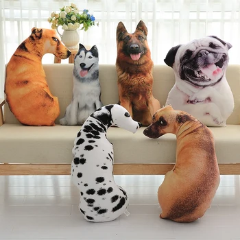 1PCS lepo 3D pliš Kuža blazino simulacije pes pliš plišaste igrače otroške igrače kavč spalnica blazino doma dekoracijo