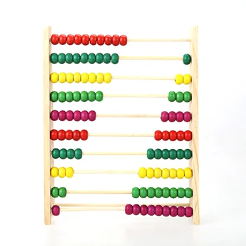 1Pcs Lesene Abakus Igrača za Otroke Štetje Števila Matematiko Študija Orodje Otrok Multicolor Kroglice Oblikovanje Izobraževalnih Zgodnje Učenje Igrače