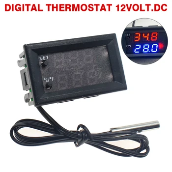 1Set 12V Digitalni LED Mikroračunalniška Termostat Krmilnik Stikalo Temperaturni Senzor Notranja Zunanja Pyrometer Termometer