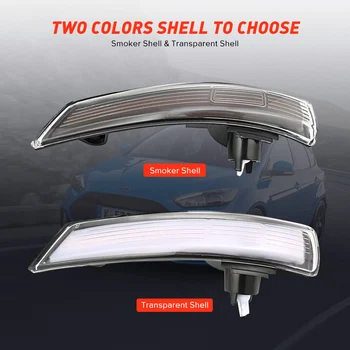 2 kosa Za Ford Focus 2012-2018 Dinamično Vključite Opozorilne Luči Blinker Repetitorja Svetlobe LED Strani Krilo Rearview Mirror Indikator
