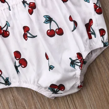 2019 2Pcs Novorojenčka Otroci Baby Dekle Bodysuit Kratkimi Ruffle Velik Lok Plus Glavo Obleke Poletje