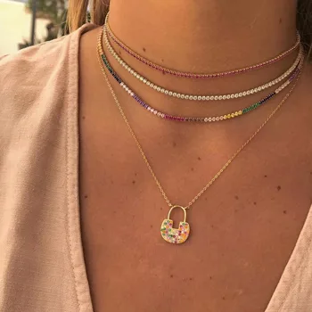 2019 novo prispela spomladi nova oblika svetle pisane mavrice nakit choker stranka darilo tanke čudovit osupljivo ženske ogrlica