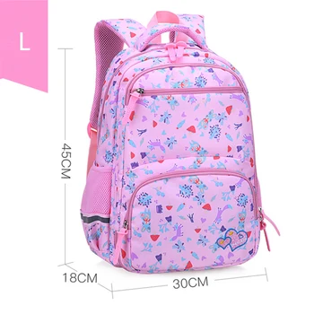 2019 primerna za razrede 1-6 Cvet risanka tiskanje šolske torbe za dekleta otrok ortopeda šolski nahrbtnik mochila infantil