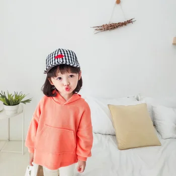 2020 Childrenswear Pomlad In Poletje Nove Otroke Barva Velik Klobuk Hoodie Vrhovi V Korejskem Priložnostne
