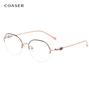 2020 Diamanta Optičnih Očal Ženske Letnik Široko kovinski Očala Super Lahka obleko Kratkovidnost Recept Očala Leče