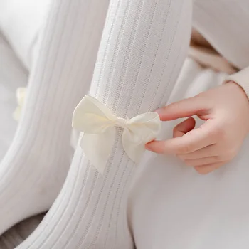 2020 Dodatki Modni Jeseni Baby Rebraste Plesti Dokolenke 1-10Years Baby Dekleta Legging Oblačila