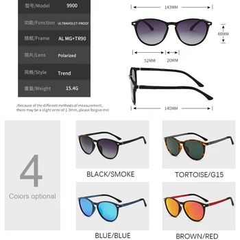 2020 Nov Modni Letnik Aluminija, Magnezija sončna Očala TR90 Okvir Očal je Polarizirana sončna očala Za Moške, Ženske, AL, MG Očala
