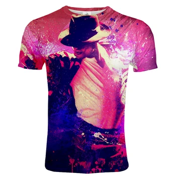 2020 Novi Michael Jackson 3D printed majica s kratkimi rokavi Moški Ženske Modni Ulične O-Vratu Priložnostne Tshirt Unisex Modna Hip Hop T shirt Vrhovi