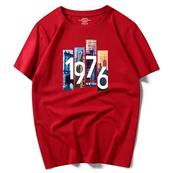2020 Novo blagovno znamko tiskanje 1976 T-shirt za moške kratka sleeved majica bombaž moška T-shirt 6xl poletje moška oblačila velikosti