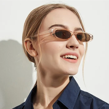 2020 Novo Vintage Pravokotnik Sončna Očala Ženske Cat Eye Designer Dame Majhen Okvir Črno Rdeče Sonce Očala Blagovne Znamke Retro Suh Očala