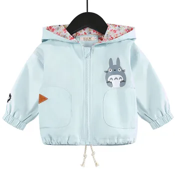2020 Otroci Suknjič Dekleta Plašč Baby Girl Obleke Risanka Totoro Natisnjeni Otroci Oblačila Vrhnja Oblačila Novorojenčka Fantje Windbreaker Suknjič