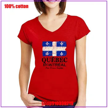 2020 Poletje Harajuku Quebec Zastavo Visoko Kakovostne Mode za Ženske obleke v vratu tshirt Super Mehka Priložnostne Slog Udobno Tee majice