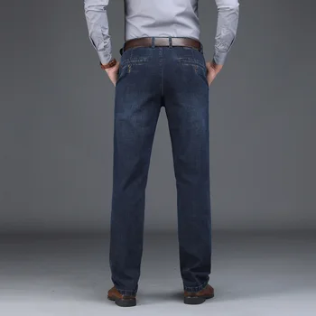2020 Pomlad poslovni moške classic, priložnostne znamke naravnost debele kavbojke kavboj dolge hlače jeseni moški bombaža, jeansa, modre hlače