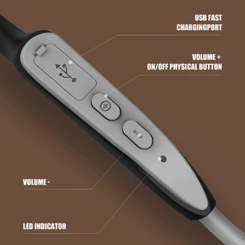 2020 Različica J5 Kostne prevodnosti brezžične slušalke bluetooth 5.0 slušalke za iphone, samsung telefon xiaomi šport na prostem slušalke