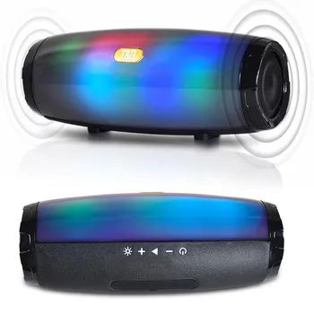 2020 TG165C Brezžični Bluetooth Zvočnik LED Pisane Prenosni Dvojni Horn Stereo Soundbar Subwoofer z Mic FM Radio TF Kartica