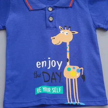 2021 Vroče Bombaž Oblačila Baby Fantje Poletje Kostum Žirafa T-majica + Hlače 2PCS/Set 1-4 Let Otroci Natisnjeni Obleko