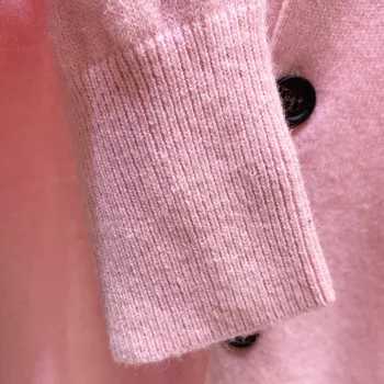 2021 Zgodaj Spomladi, Ženske Pletene Cardigan Dame O-Vrat Dolg Rokav Preprost Pulover Outwear Ženske Pletenine Vrhovi