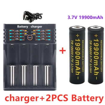 2021S Novo 18650 baterijo 3,7 V 19900mAh polnilna liion baterija za Led svetilko, baterije 18650 baterijo Debelo +USB polnilec