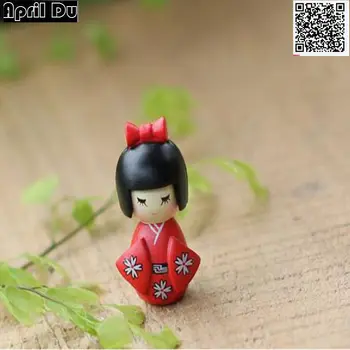 20pcs Novo Srčkan mini Japonski Kokeshi Dekleta Smolo Lutke velikosti 1.8x1x2.5 cm