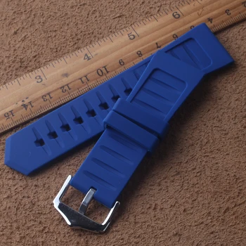 21 mm 22 mm 23 mm 24 mm 26 mm 28 mm moških Modra Oranžna Watchband Silikonske Gume Watch band za mens pasu Manšeta pin Sponke brezplačno orodje