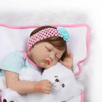 22 Palčni 55 cm Mehke Silikonske Ročno Prerojeni Baby Dekle Lutke Realne Videti Newborn Baby Doll Malčka Srčkan Darilo za Rojstni dan