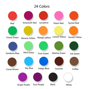 24 Barv Naravnih Kopel Bomba Milo Barvanje Hrane Razred Kože Varno Smolo, Barvilo, Pigment X7YA