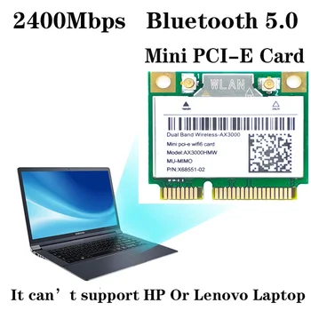 2974Mbps Wifi 6 Dual Band Brezžični Adapter Half Mini PCI-E Prenosnega Omrežja Wlan Kartico Wifi, Bluetooth 5.0 802.11 ax/ac Bolje 7260ac