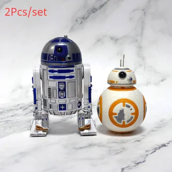 2Pcs/nastavite Prvotno Hasbro Star Wars R2D2 BB8 Robot Model Risani Akcijski Fgiure Colledtions Igrača za Otroke, Igrače, Darila za Rojstni dan