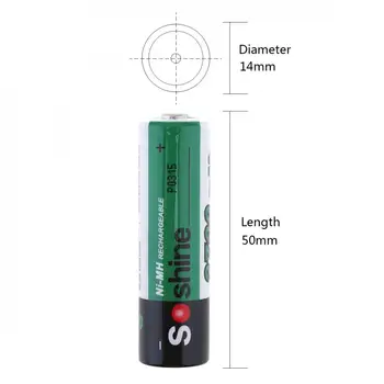 2pcs/set Soshine AA/AAA, 1,2 V 2700-1100mAh Ni-MH Baterija + Prenosni Polje Baterije za Fotoaparat / Igrače Hot Visoke Kakovosti