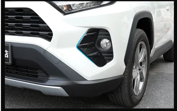2pcs Spredaj Foglight Obrvi Veke Kritje Trim Luči za Meglo Lučka Protector Za Toyota RAV4 2019 2020