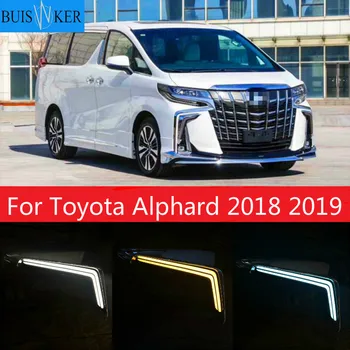 2pcs Za Toyota Alphard 2018 2019 Dnevnih Luči Luči, Megla Lučka LED DRL z Vključite Opozorilne Funkcije