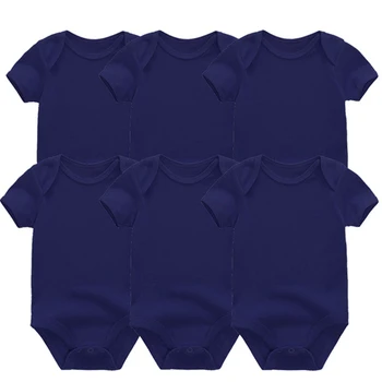3/5/6/8PCS Trdna Bombaž Unisex Newborn Baby Girl Obleke Bodysuits Kratkimi Rokavi Dojenček Fant Obleke Jumpsuit Tiskanja Ropa Bebe