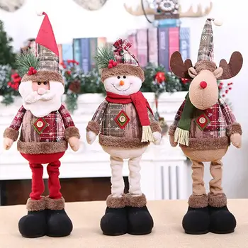 3 kosov, Božični Okraski Darilo, ki se Razteza Santa Claus Snežaka Lutka plišastih Igrač Lutkovno Lutka Božič Jelena Jelena