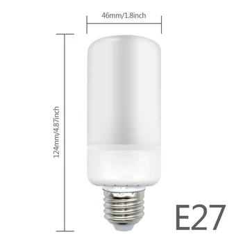 3 Način E27 B22 E26 LED lučka Plamen Učinek Ogenj Žarnice 5W Utripanja Posnemanje plamen Luči 1300K 1800K-2200K