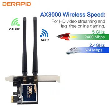 3000Mbps Dual Band Wireless PCIe Adapter Za Intel AX200 Wifi 6 Wlan Kartica 802.11 ax 2.4 G/5Ghz Bluetooth 5.1 PCI Express Adapter