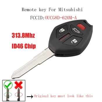 313.8 Mhz 3+1Buttons Daljinski ključ Za Mitsubishi Galant Mrk 2007 2008 2009 2010 2011 2012 OUCG8D-620M-A ID46 Čip Originalni ključ