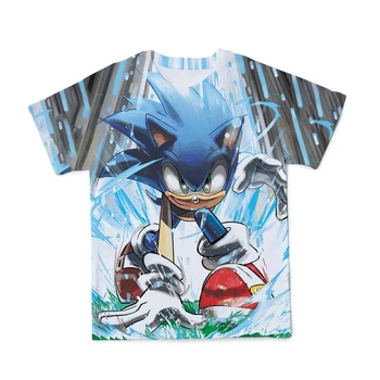 3D Tshirt Tisk Sonic Otrok Moda Kul Kratek rokav Sonic Hedgehog t shirt Smešno T-shirt Fantje Risanka Otroci Priložnostne