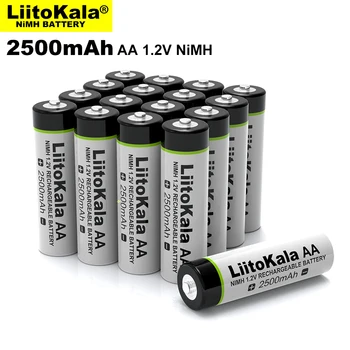4-20PCS Liitokala AA 1,2 V 2500mAh baterije za polnjenje Ni-MH 2.5 Polnilne baterije aa za Temperaturo pištolo oddaljen nadzor miške, igrača baterije