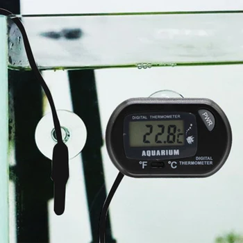 4-Pack-gnome Digitalni LCD Akvarij Termometer Fish Tank Vode Terarija Temperature s Sesalno Pokal za Želva