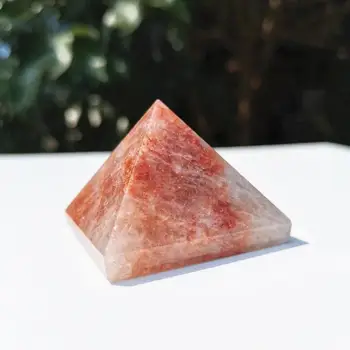 40 mm Visoko kakovost Naravnega Rdeči Ogenj quartz piramida Zdravljenje Kristalno Čakro Kamna