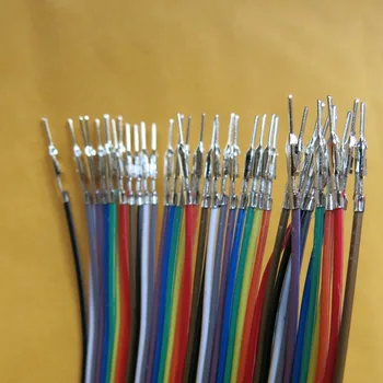 40pcs/ veliko 80 cm Dupont Skakalec Kablu Žice, Moški-Ženski Pin Priključek 2.54 mm Traku Mavrica se lahko meri Kabel 1p DIY